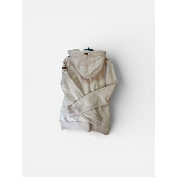 WANAKOME Women's Medium Pink Pullover Hoodie Soft Cotton Blend Button Neck - Picture 3 of 5